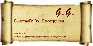 Gyermán Georgina névjegykártya